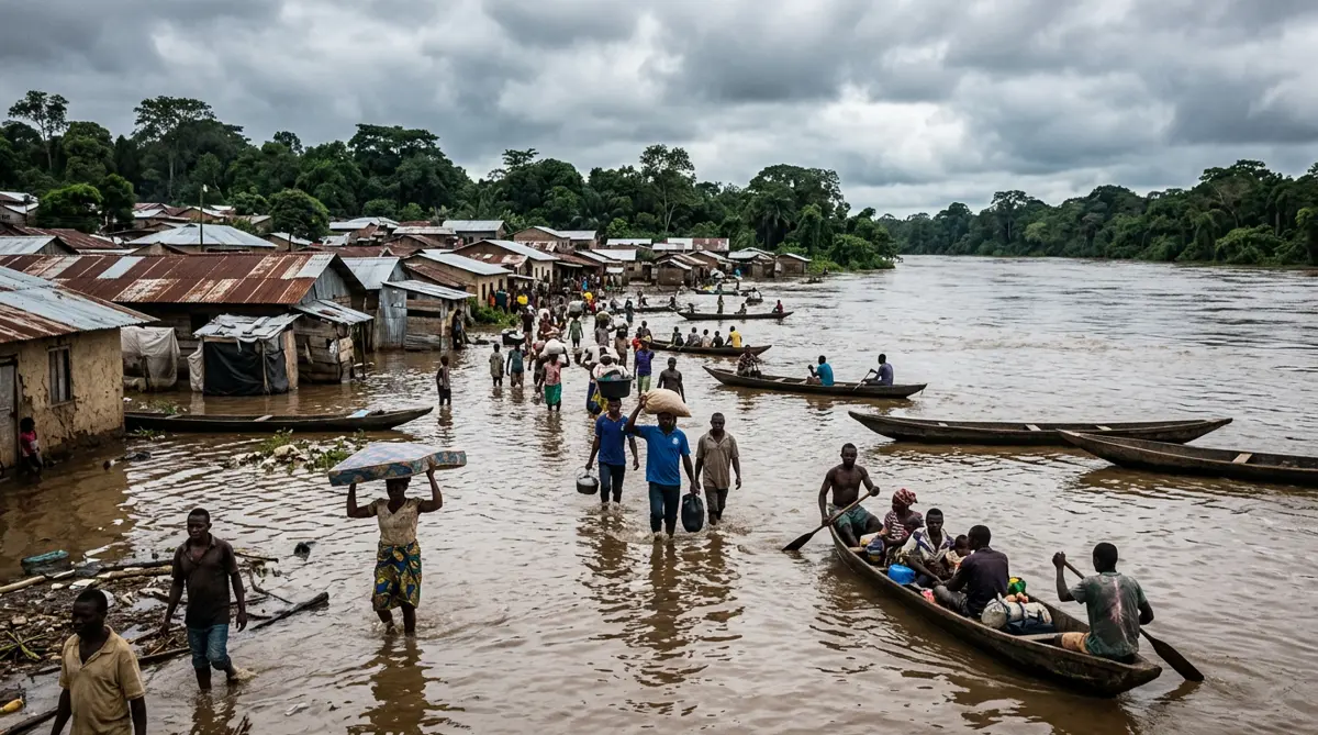 Kisangani : le fleuve Congo sort de son lit, des quartiers riverains sous les eaux